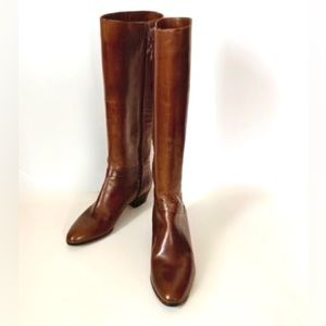 Vintage Salvatore Ferragamo Riding Boots - Cognac Leather 9.5